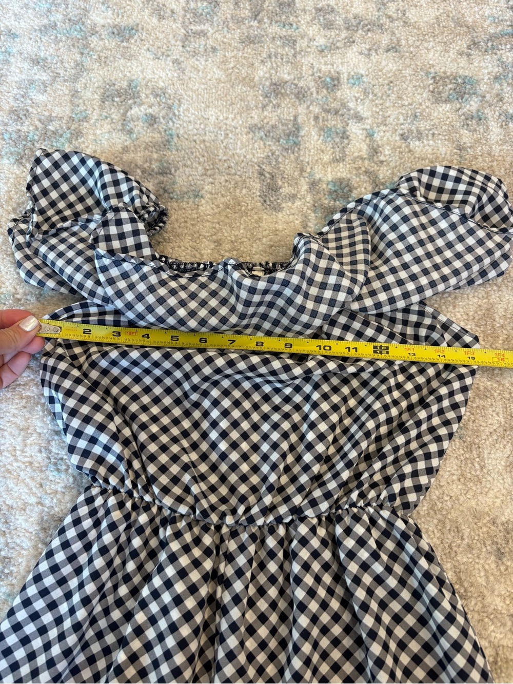 SHE Gingham Cottagecore Off-Shoulder Maxi Dress Size Small NWT - Picture 5 of 8
